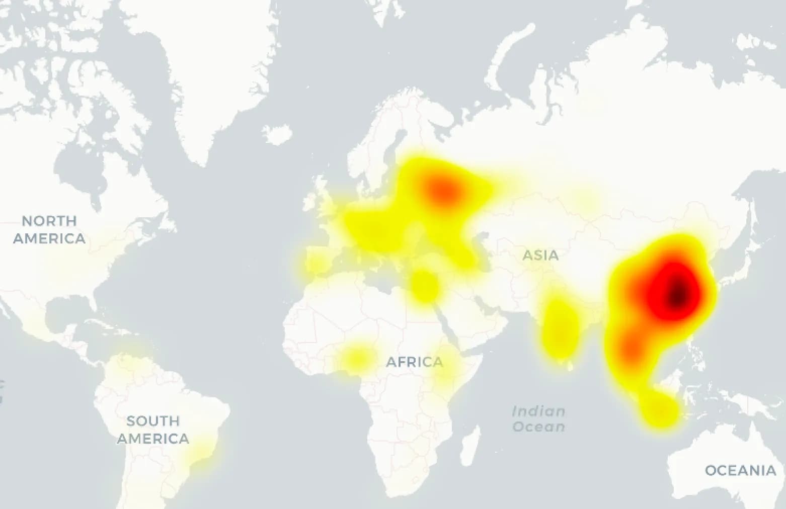 Heat map visualization